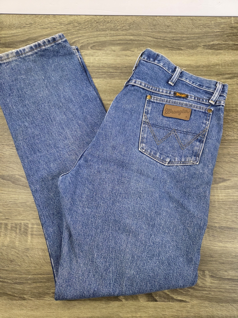 Wrangler George Strait Cowboy Cut Jeans Men's 38x34 Blue Denim Straight Leg
